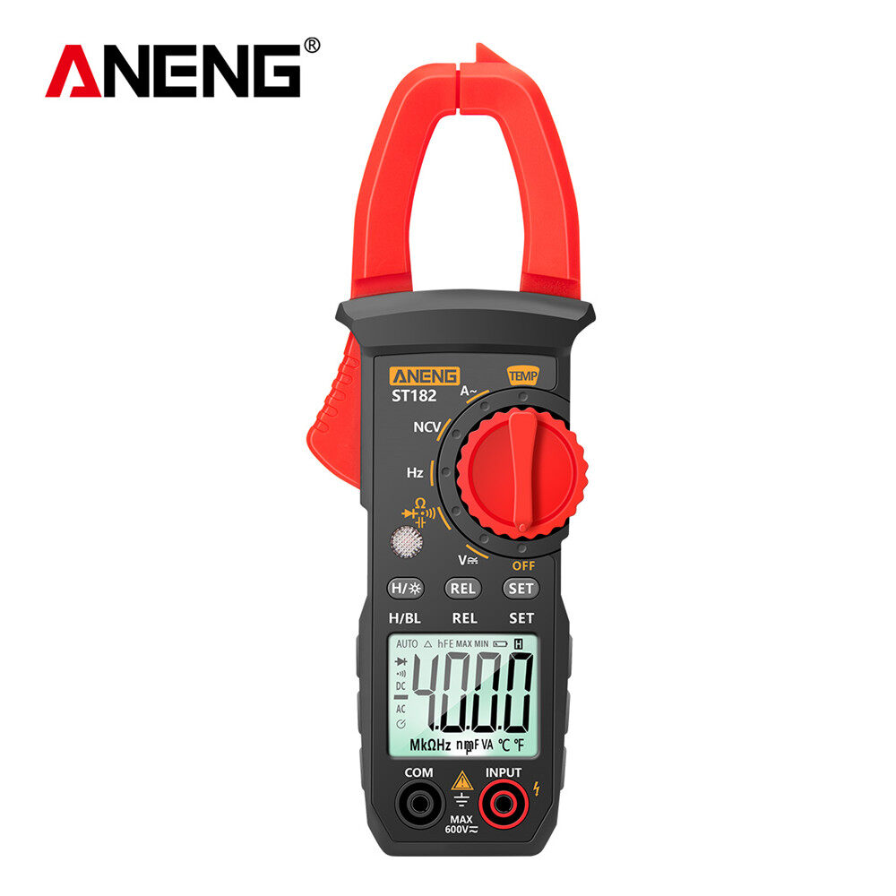 Meterk Đồng Hồ Đo Dòng Điện Xoay Chiều ANENG ST182 Pro 4000 Đếm, Đồng Hồ Đo Điện Áp Đèn Nền Đa Năng Phạm Vi 400A, Kiểm Tra Ampe Kế Nhiệt Độ/Điện Dung/Diode/Dòng Điện Xoay Chiều/Điện Áp AC/DC