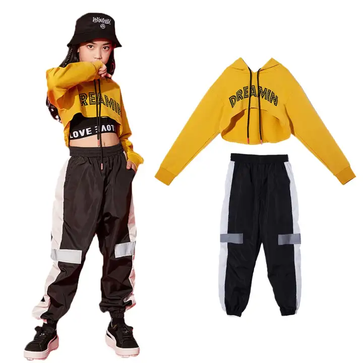 3pcs Anak Perempuan Hip Hop Pakaian Set Jazz Street Dance Competition Kinerja Kostum Lengan Panjang Tanaman Atasan Celana Perapi 4 16 Tahun Lazada Indonesia