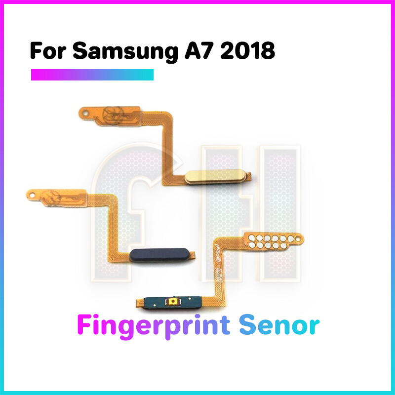 Fingerprint Sensor Touch ID for Samsung Galaxy A7 2018 A750 Finger Pringt sensor home return key flex cable ribbon power button flex replacement parts