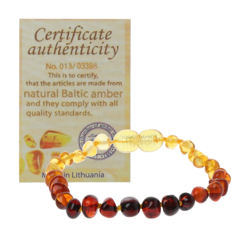 Genuine Baltic Amber Teething Bracelet Raw and Anklet Baby Beads for Teethers