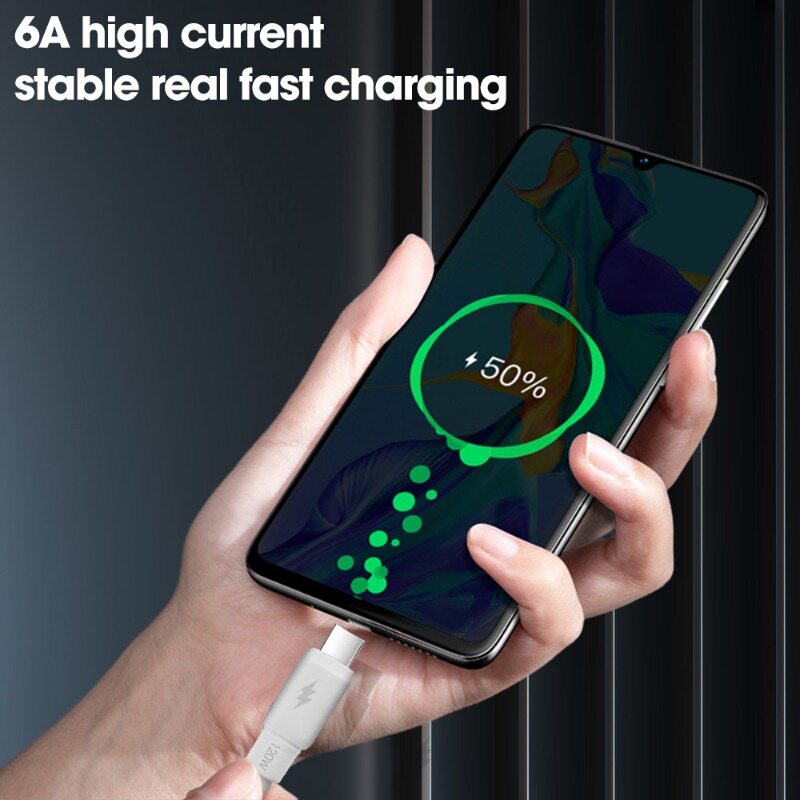120W 6A Micro USB Loại C Cáp siêu nhanh dây sạc tốc độ cao điện thoại di động dày dữ liệu cáp sạc cho điện thoại Samsung Xiaomi Huawei Oppo