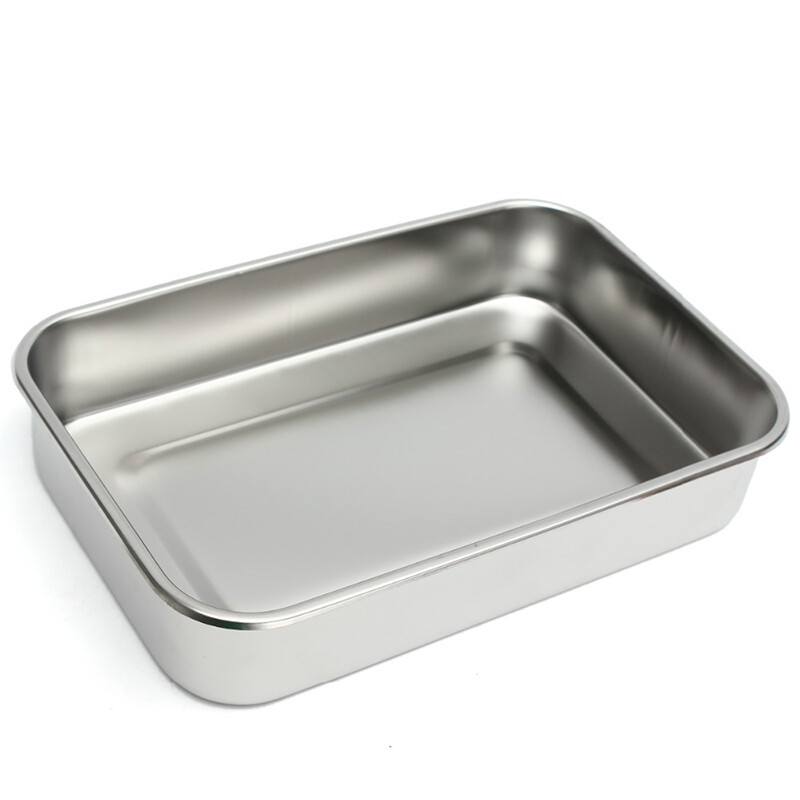 Box Tray Square Plate Cover Thick Stainless Steel  Case