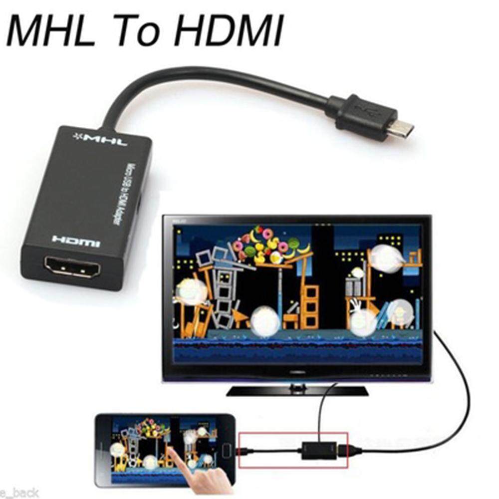 ไมโคร USB MHL บนท้องฟ้าเพื่ออะแดปเตอร์สาย HDMI เอชดีวิดิโอเคเบิลสีดำ