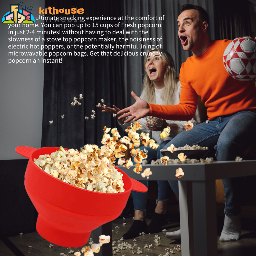 Original Microwave Popcorn Silicone Popcorn Maker, Collapsible Bowl