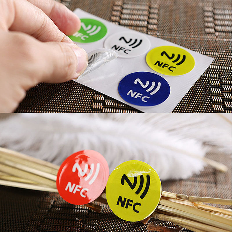 1 Miếng Dán NFC Vật Liệu PET Chống Thấm Nước Thẻ Ntag213 Thông Minh Cho Tất Cả Các Điện Thoại