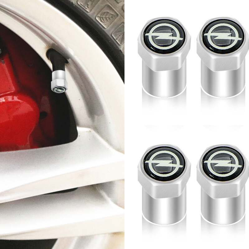 4pcs Car Badge Tire Valve Cap Tire Air Plugs Holster for Opel Astra H G J Insignia Mokka Zafira