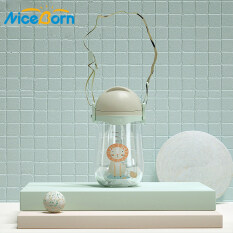 Bình uống nước/sữa đa chức năng NiceBorn bằng nhựa cao cấp chống rò rỉ không chứa BPA họa tiết hình sư tử dễ thương trẻ sơ sinh trên 6 tháng – INTL