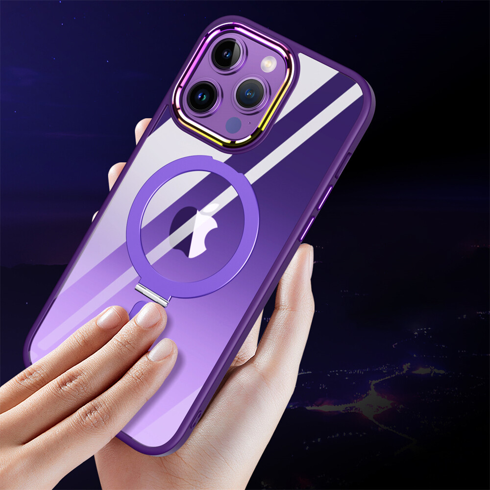Lenuo Clear Phone Case For iPhone 14 Pro Max 13 Pro Max 14 Plus 12 Pro 11 Pro Max 11 Casing Folding Stand Phone Case Dustproof Shockproof Protection HD Transparent Back Cover