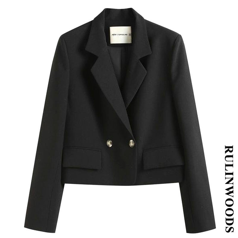 RULINWOODS Áo Blazer Nữ Phong Cách Hàn Quốc Mới Về