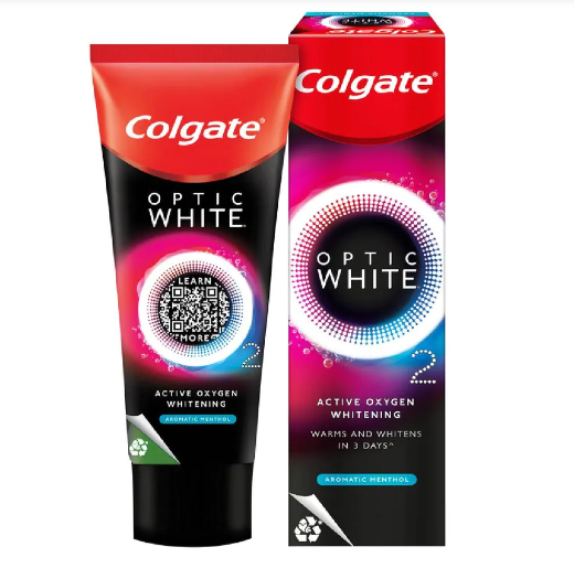 Colgate Optic White Toothpaste (O2 Active Oxygen Whitening 85g / Purple ...