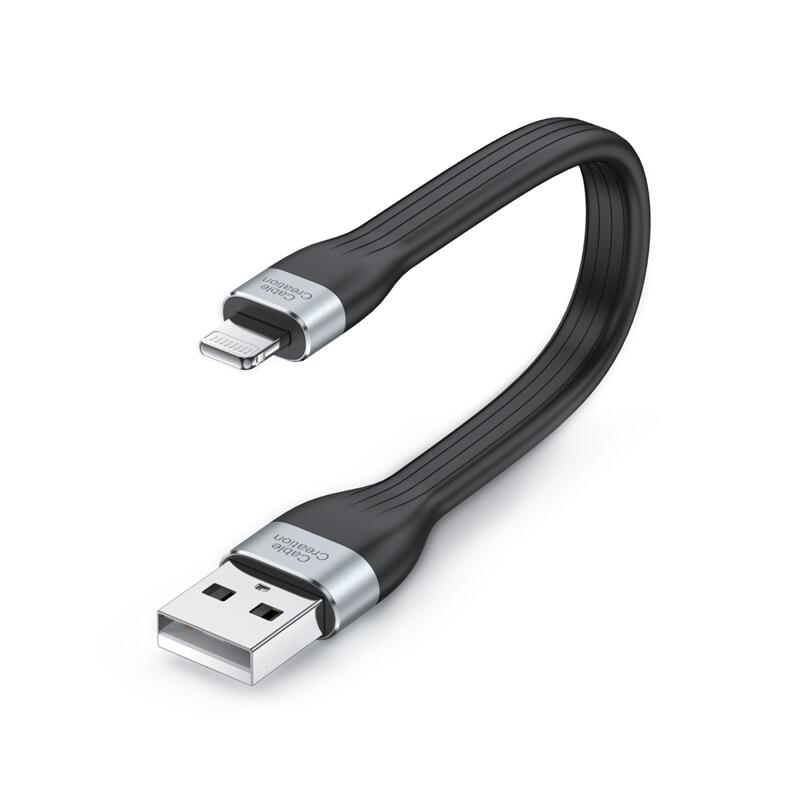 Cablecreation mfi usb c to lightning cable 18w pd charging data short type c cable for iphone 14 13 12 11 pro max ipad 15 cm
