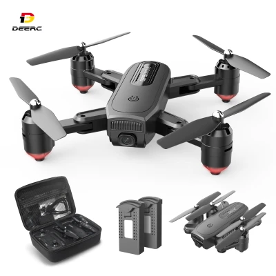 DEERC D30 Drone with Camera 1080P for Adults-Live Video/Manual Focus/110°FOV HD Lens. RC FPV Quadcopter Drones Foldable for Kids-Gesture Control/ Voice Control/ Trajectory Flight/ App Control/ 3D Flip