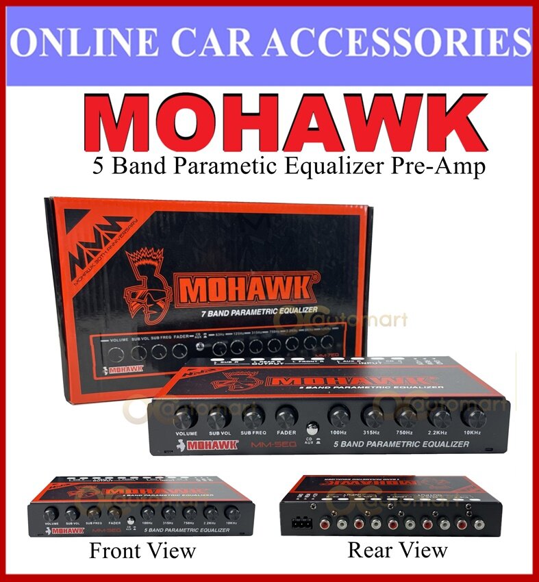 MOHAWK Pre Amp Car Audio MMSERIES 5 Band 7 Band Parametric Equalizer