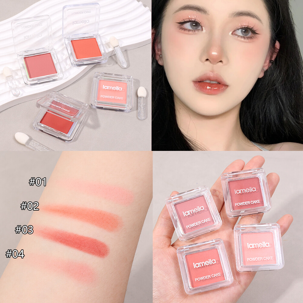 Dorisna Sinh Viên Đỏ Mặt đào hồng Người Mới Bắt Đầu Tự Nhiên Matte Blush Ép Bảng Màu