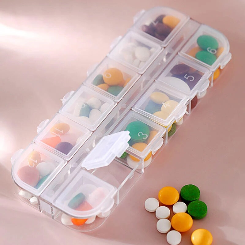 Hộp Đựng Đồ Trang Sức Đá Quý Trong Suốt 12 Ô Hộp Rỗng Bằng Nhựa Tách Rời Hộp Trưng Bày Bông Tai