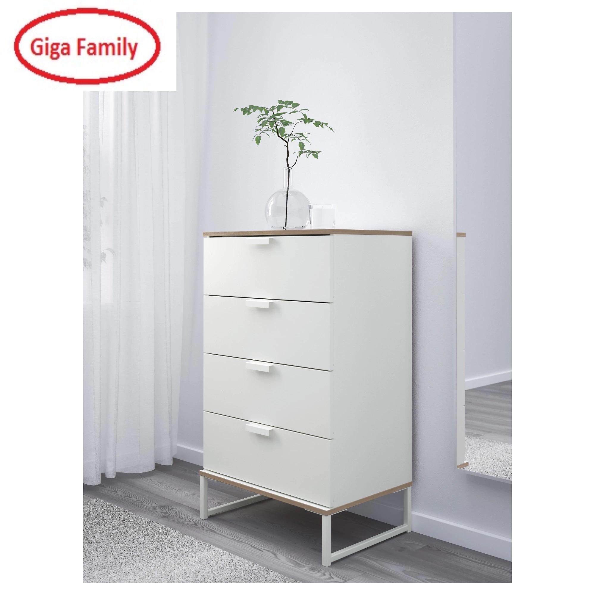 I K E A Trysil Chest Of 4 Drawers White Dark Brown Lazada