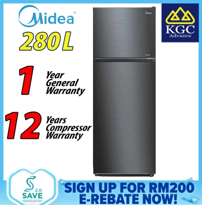 (Free Shipping) Midea 280L Frdige MDRT346MTB28-MY 2 Door Inverter Refrigerator Peti Sejuk 冰箱