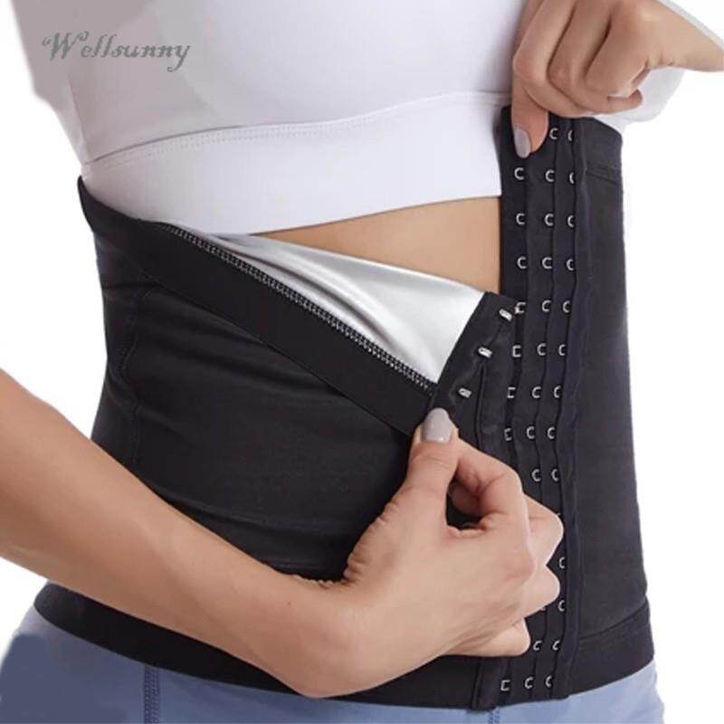 Wellsunny Women's Weight Loss Belt Waist Trainer Weight Loss Corset Fitness Sweat Trimmer Back Support Belt Body Shaping Underwear