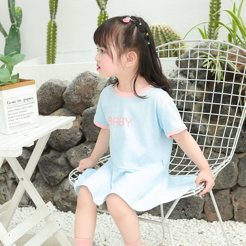 HS Baby girl T-shirt dress, children's dress, baby princess dress, little girl dress