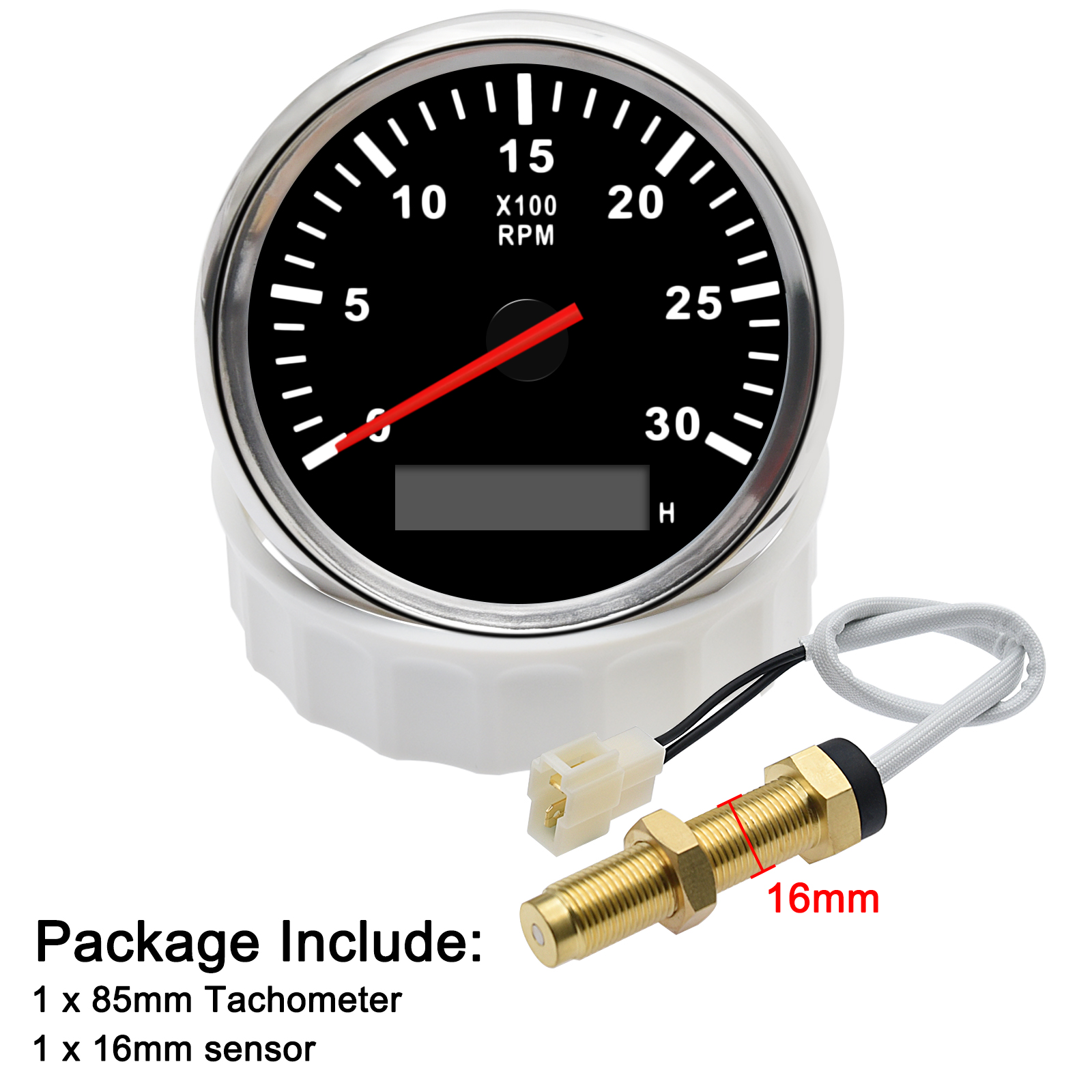 85mm Car Marine Boat Tachometer Tacho Gauge Diesel Engine 0 - Foto 9
