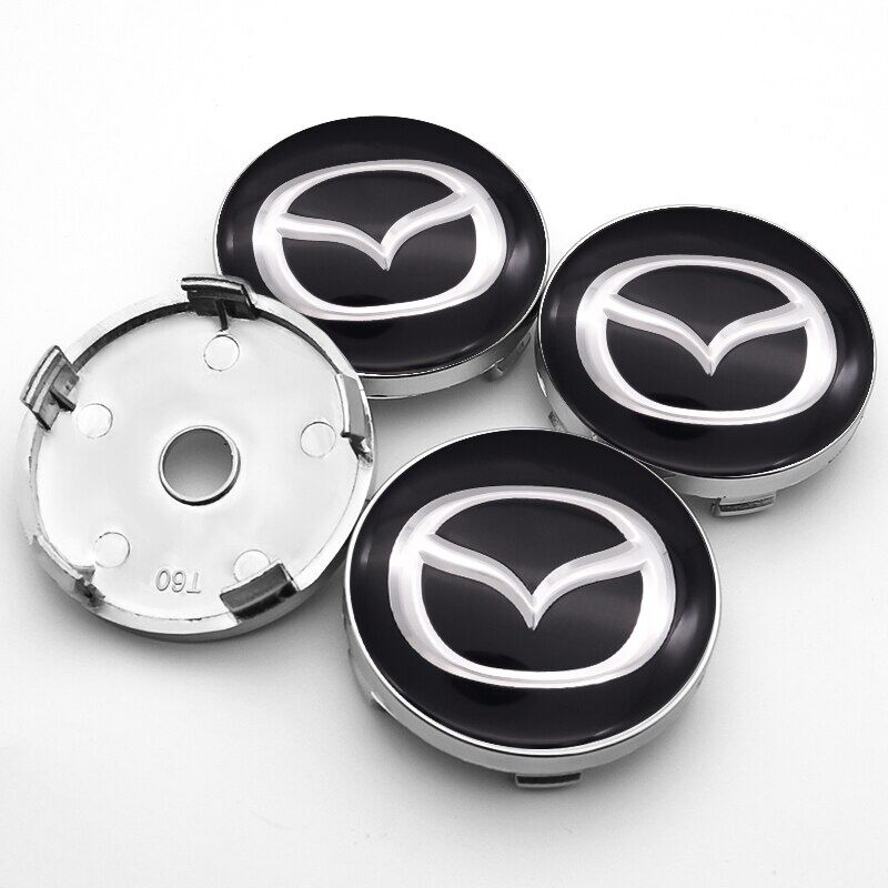 Cover for wheel luxury 4pcs 60mm car mazda logo wheel center hub caps rim hub caps for mazda- 2 3 6 mx-5 mx-30 cx-3 cx-8 cx-9