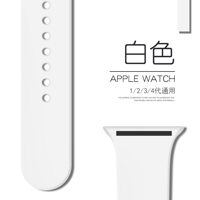BassPal Silicone Strap For Apple Watch Band 44mm 40mm 45mm 41mm 49mm 42mm 38mm 44 45 mm bracelet for i watch Ultra series 7 se 3 4 5 6 8 band