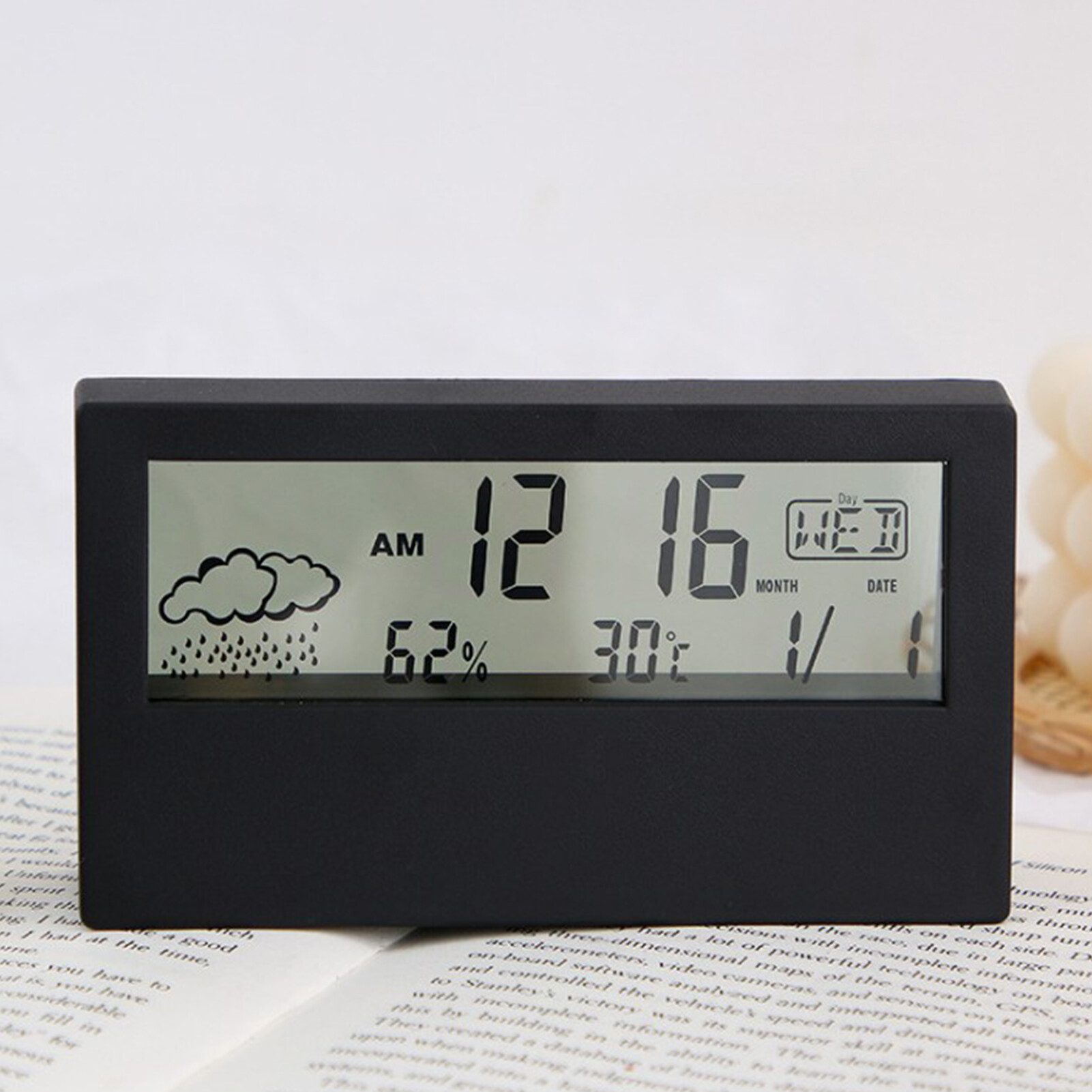 Terylin Đồng Hồ Báo Thức, Chức Năng Dự Báo Thời Tiết Thân Thiện Với Môi Trường Đồng Hồ Để Bàn Điện Tử ABS Đối Với Trang Chủ