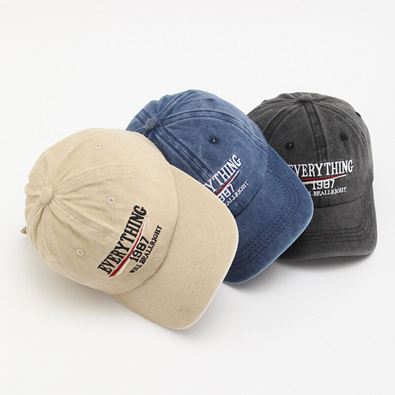 Boys Cools Letter Embroidered Baseball Cap Soft Top Visor Cap for Boys Versatile Washed Old Hat