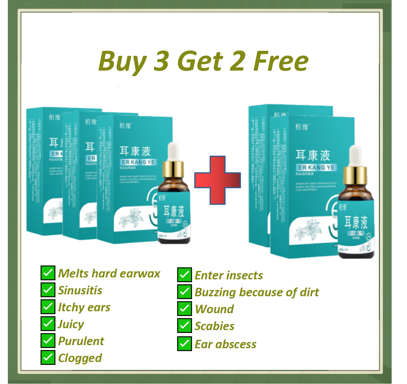 Wash Ear Drop Original Ear Wax Cleanser Antibacterial Liquid for Ear