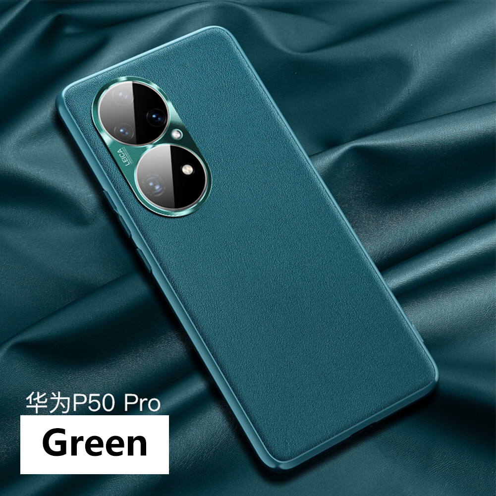 Leather Case For Huawei P50 Pro Case Shockproof Back Cover Bumper For Huawei P50 Hard PC Mobile Phone Case For P50Pro Fundas cover casing