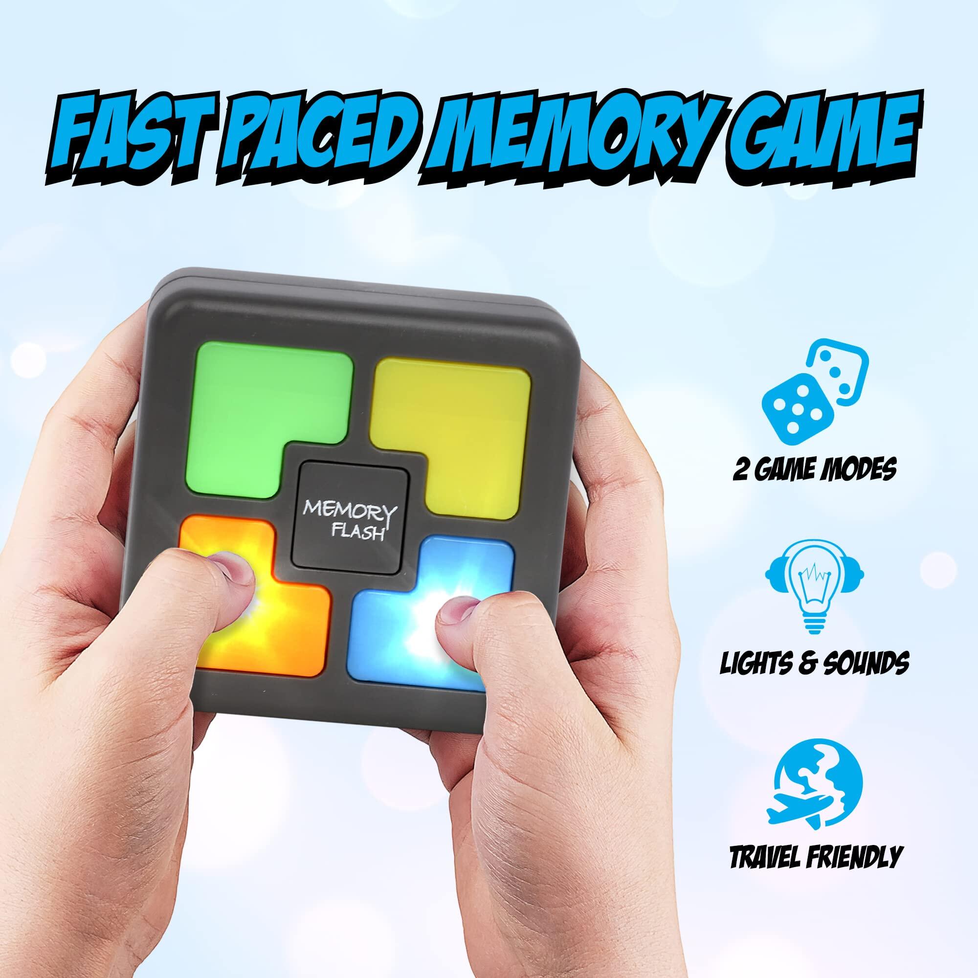 Handheld Memory Games, children's video Games, Handheld Rubik's Cube Memory Training Hand brain games with sequential fun with lights and sounds, brain challenges for boys and girls over 5 years old