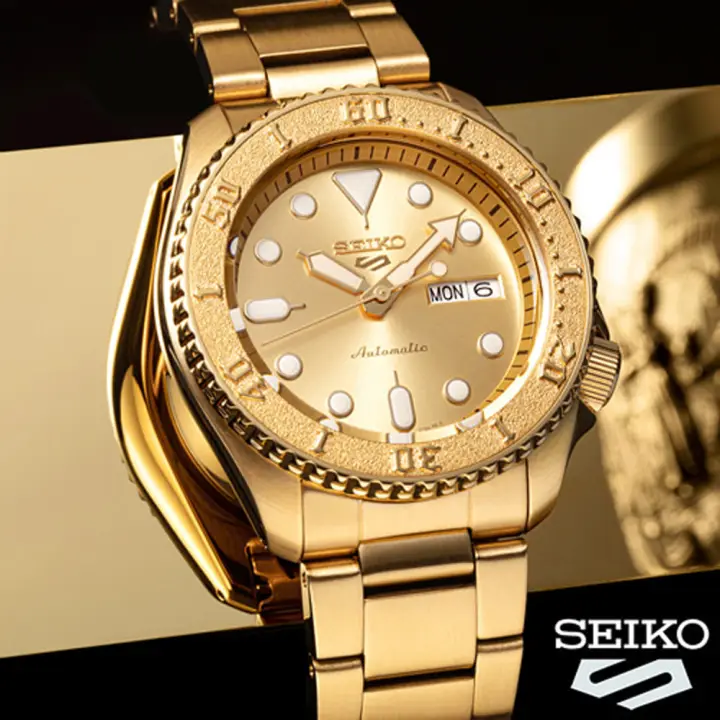 seiko 5 sports gold