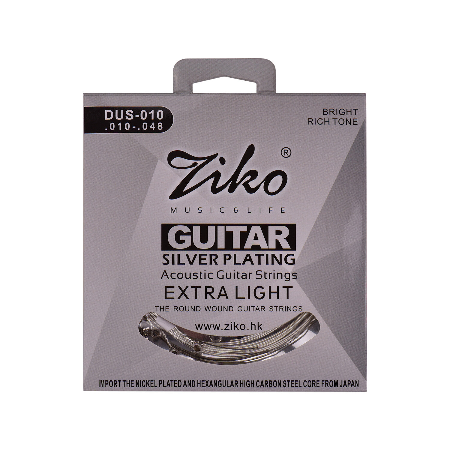 [ammoon]quà bí mật dây đàn guitar ZIKO DUS-010 Extra Light Acoustic Guitar Dân Gian Dây Lục Giác Hợp Kim Dây Bạc 6 Dây