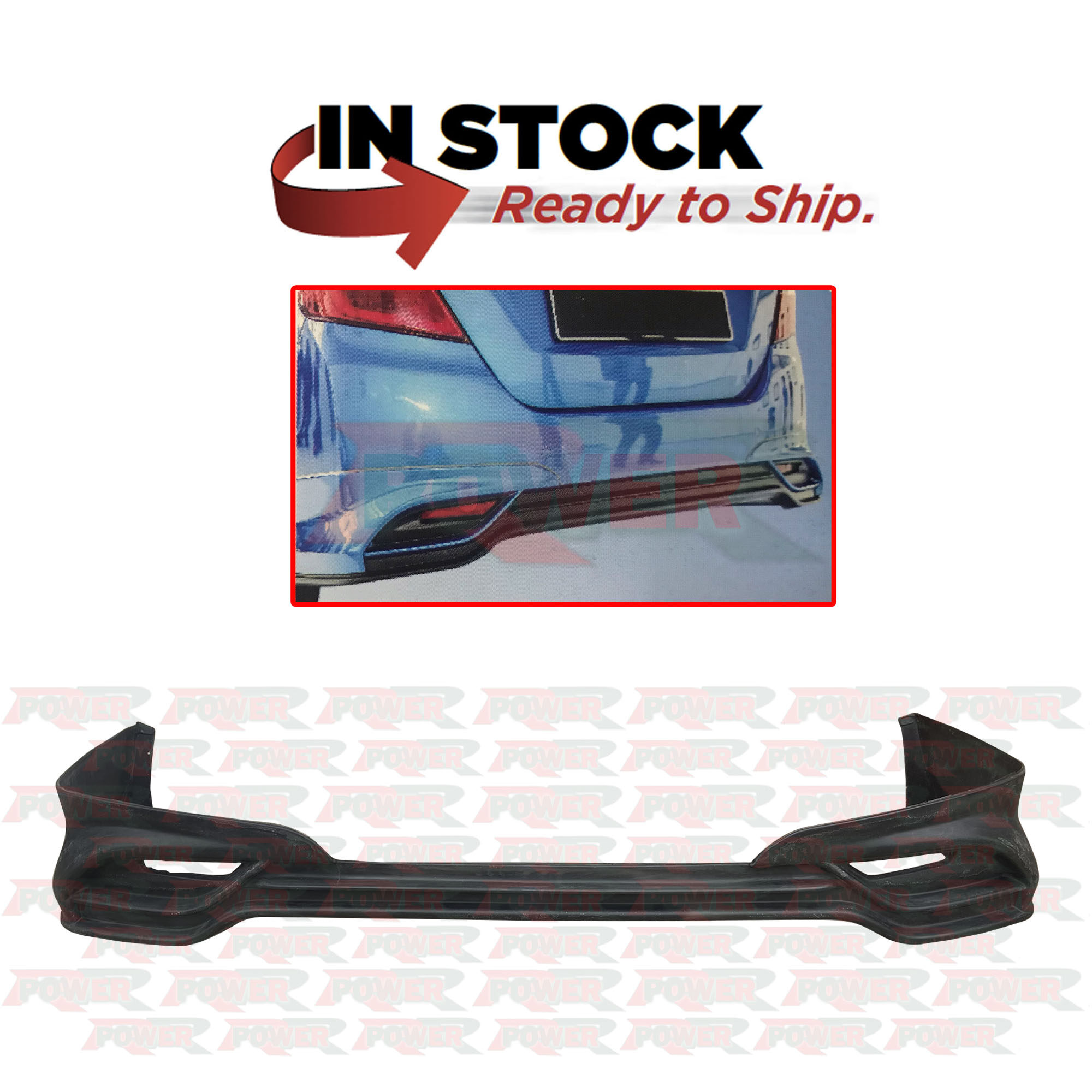 Perodua Bezza (2016) GEAR UP OEM Style Rear Back Bumper Skirt Skirting