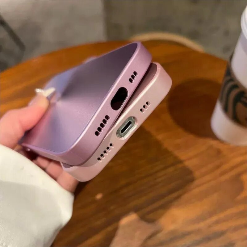 Cực quang sang trọng Matte Chống Sốc Ốp điện thoại cho iPhone 16 15 14 13 12 11 Pro Max 14 15 16 Plus hoa văn CD Cứng Cover Quay Lại silicon mềm Cạnh Ốp bảo vệ