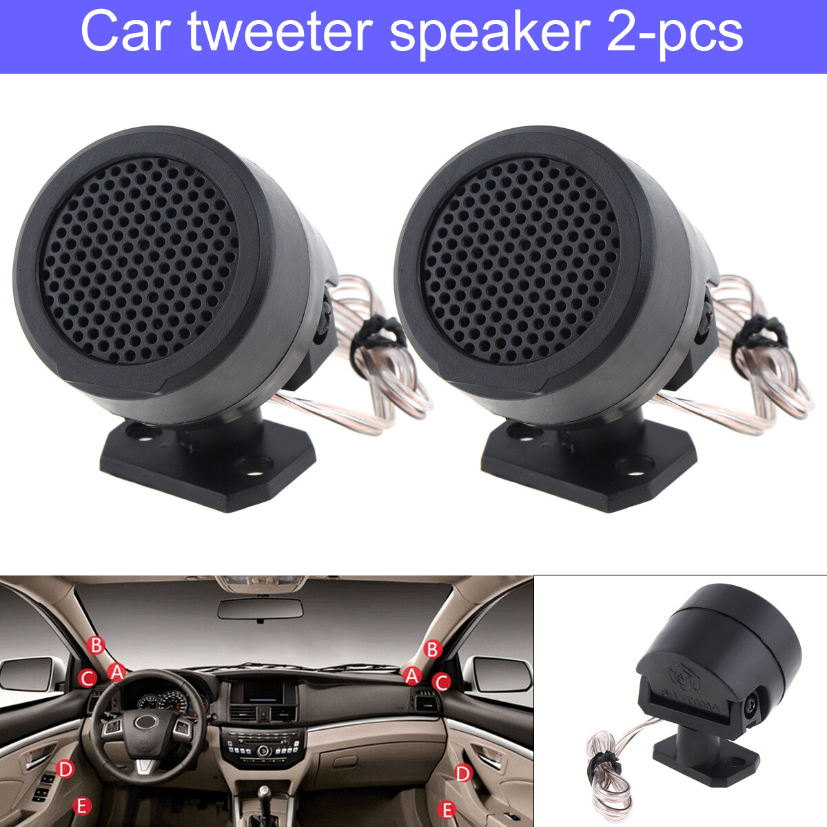 2 Loa Vòm Mini 500W Hiệu Quả Cao Cho Hệ Thống Âm Thanh Xe Hơi