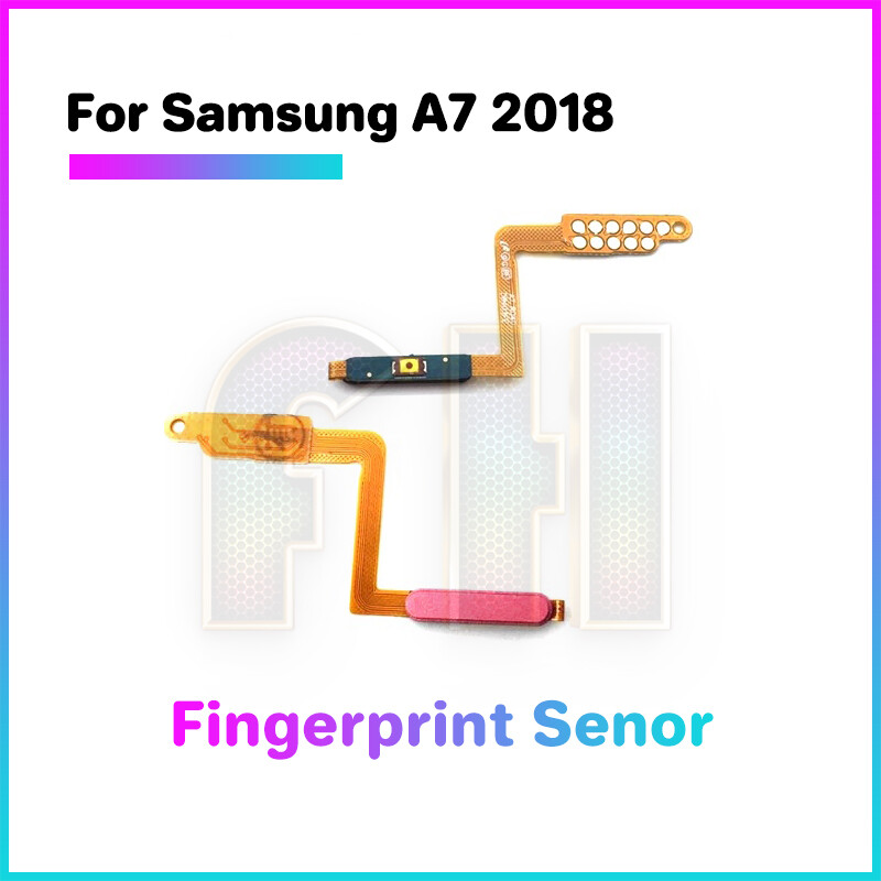 Fingerprint Sensor Touch ID for Samsung Galaxy A7 2018 A750 Finger Pringt sensor home return key flex cable ribbon power button flex replacement parts