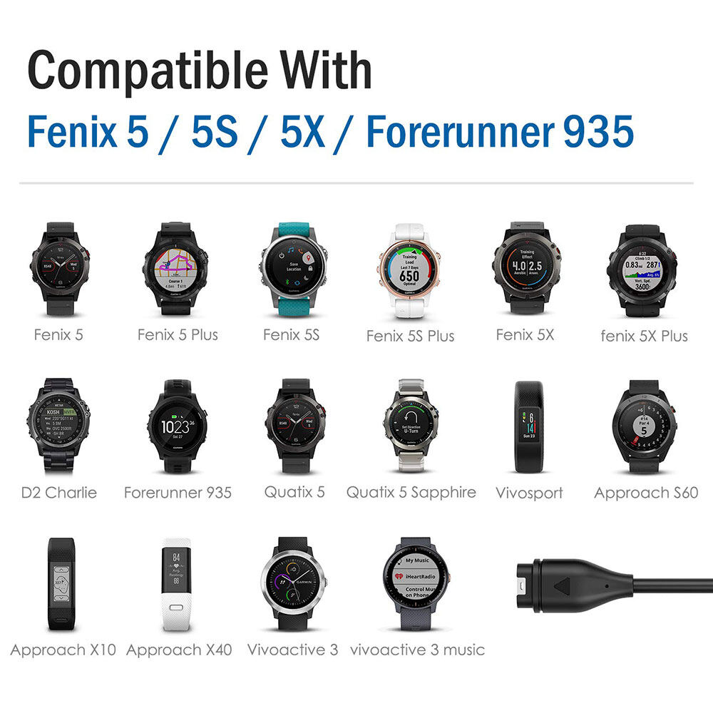 Sạc USB Cho Garmin Forerunner 265 965 265S Bộ Sạc Chất Lượng Cao Bộ Chuyển Đổi Giá Đỡ Cáp Cho Forerunner 265S 965 Cáp Sạc