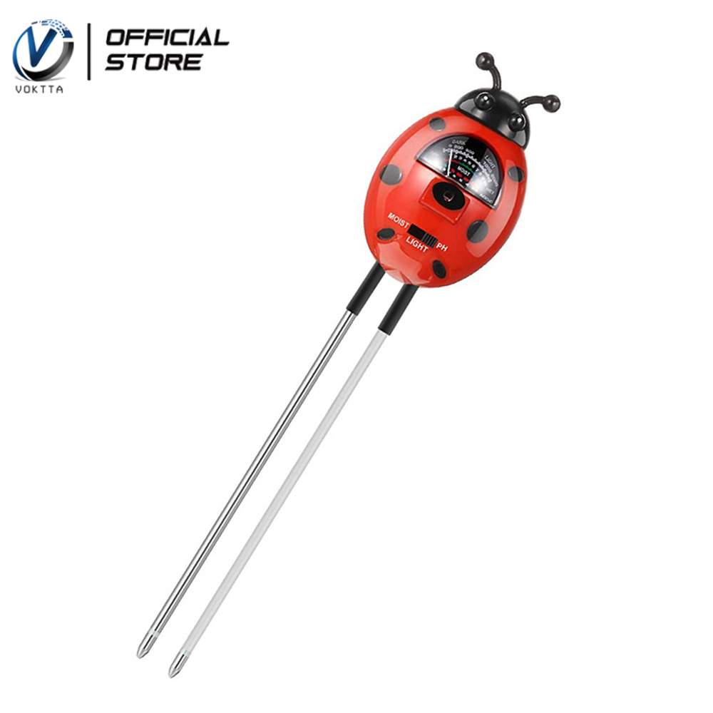 Voktta 3 in 1 soil tester ph meter plant moisture humidity light ph tester gardening kit for garden lawn farm
