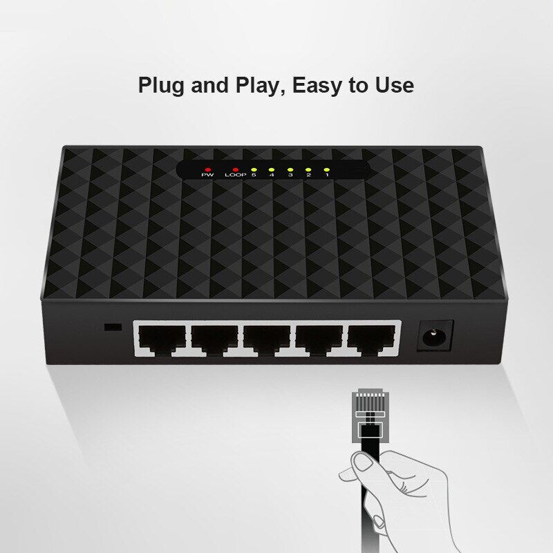 Bộ Chuyển Mạch Mạng 1000M Bộ Chuyển Mạch Để Bàn Đầu Cắm 5 Cổng Gigabit Mini Chuẩn EU Bộ Chia Mạng LAN Ethernet Nhanh Bộ Chia Mạng RJ45 Ethernet Và Bộ Chia Chuyển Mạch Shunt