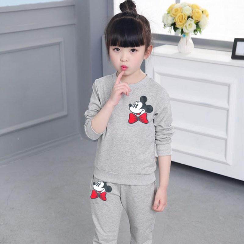 ฤดูใบไม้ร่วงเด็กผู้หญิงสายรุ้งการ์ตูนพิมพ์เสื้อแขนยาวเสื้อ + กางเกงชุดเครื่องแต่งกายชุด ฤดูใบไม้ร่วงเด็กผู้หญิงสายรุ้งการ์ตูนพิมพ์เสื้อแขนยาวเสื้อ + กางเกงชุดเครื่องแต่งกายชุด