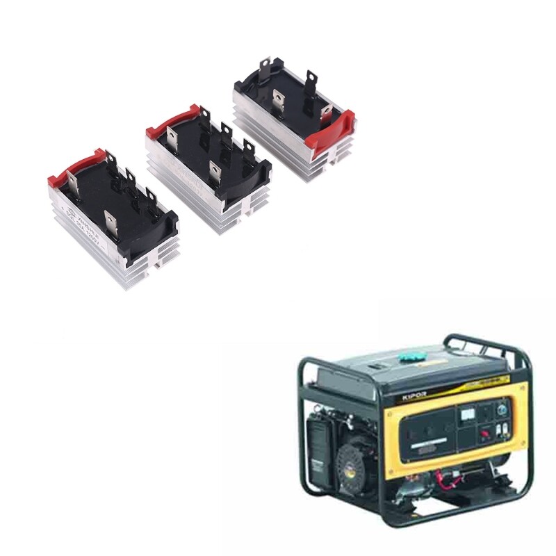 Vỏ Nhôm Kim Loại 35A 50A 1200V, Bộ Chỉnh Lưu Cầu Diode 3 Pha Mô-đun 50Amp SQL50A