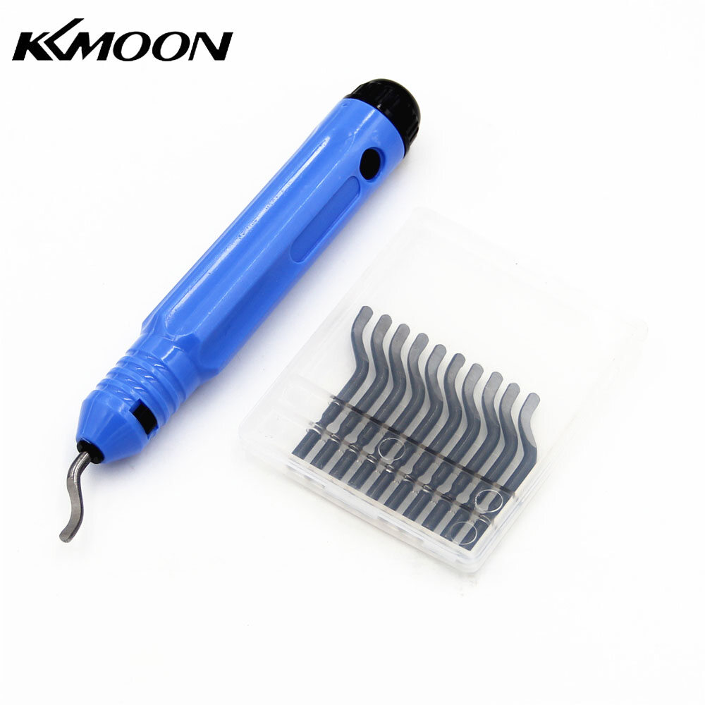 KKmoon Handheld Burr Trimming Cutter NB1100 Portable Deburring Tool Professional Edge Removing Tools+10pcs BS1010 Replacement Blade