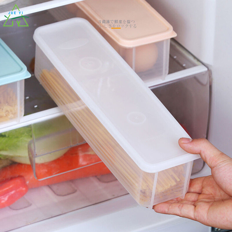 KS Food grade plastic rectangular noodle crisper noodle storage box refrigerator kitchen noodle food sealed box