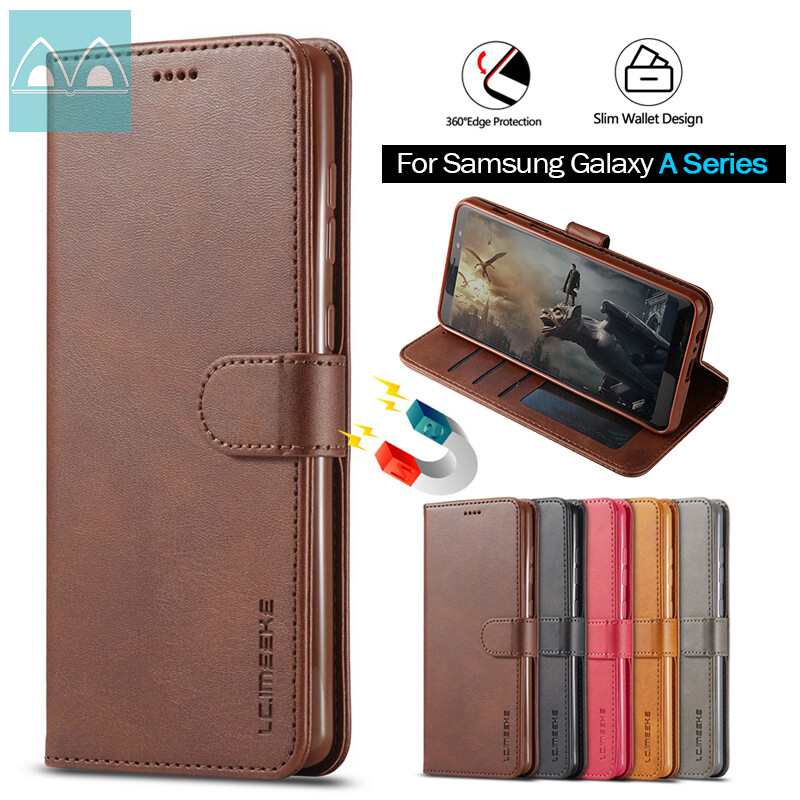 For Samsung Galaxy A Series A10/A20/A20E/A30/A30S/A40/A40S/A50/A50S/A51/A60/A70/A70S/A71/A80/A81/A90/A91 Magnetic Retro Flip Leather Cover Casing
