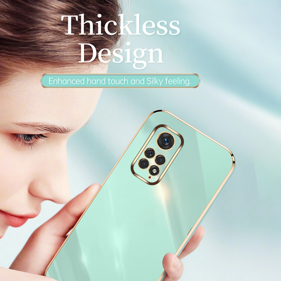 Lenuo Ốp Mềm Mạ 6D Sang Trọng Ốp Điện Thoại Khung Vuông Silicon Cho Xiaomi Redmi Note 11 11S Pro 5G Note 11e Redmi 10 5G Ốp Lưng Lấp Lánh Sáng Bóng
