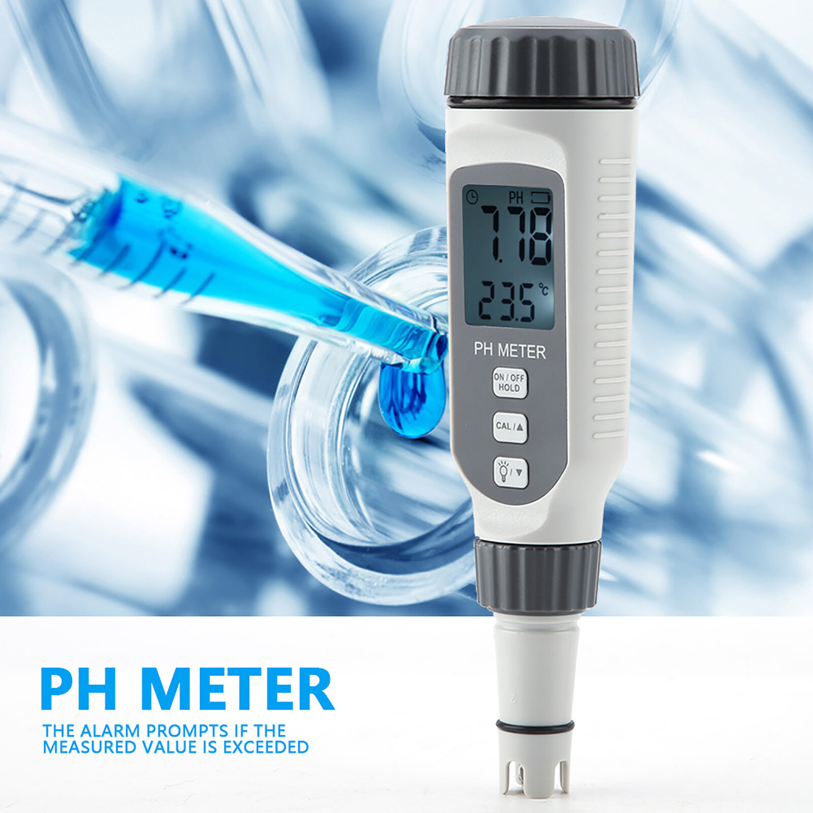 PH818 Professional PH Meter Portable Water Quality Tester Acidimeter 0-14pH Measurement Range