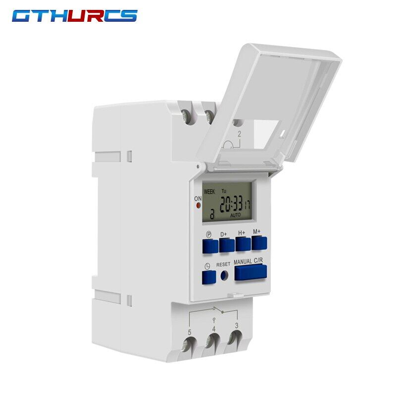 Electronic Weekly 7 Days Programmable Digital TIME Relay Timer Switch Control AC 220V 230V 12V 24V 30A Din Rail AHC30A THC30A