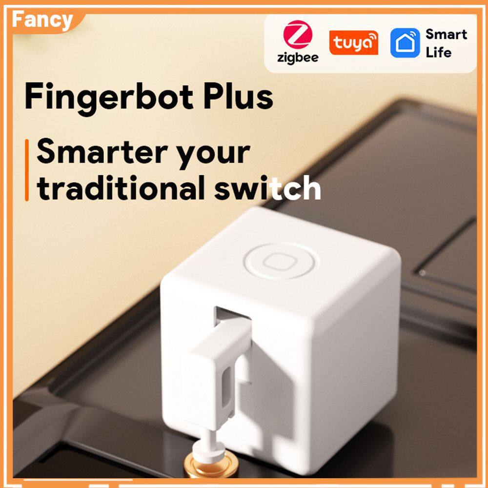 Fancy Tuya Zigbee Fingerbot Plus Smart Fingerbot Switch Button Pusher Smart Life Timer Voice Control Works with Alexa Goo-gle Assistant Tuya ZigBee Gateway/Hub