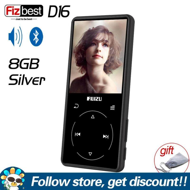 Bluetooth MP3 Player RUIZU D16 Metal Portable Audio 8GB Music Player With 2.4 inch Screen  With Built-in Speaker Support FM Radio,Recorder,E-Book,Video Player Portable Metal Walkman